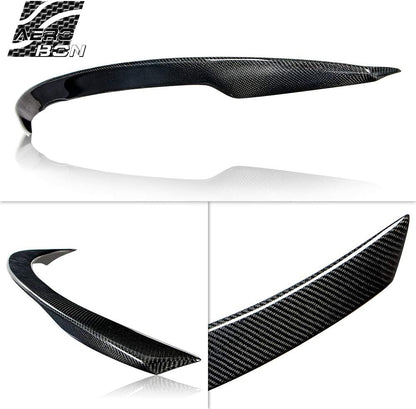 AeroBon Real Carbon Fiber Trunk Spoiler Compatible with 2017-2023 Infiniti Q60 Q60S Coupe Spoiler (JP Style)