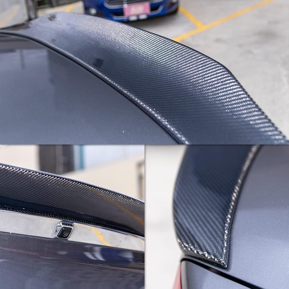 AeroBon Real Carbon Fiber Trunk Spoiler Compatible with 2007-2014 Infiniti G35, G37, G25, Q40 4-Door Sedan Rear Spoiler (SP Style) Sport Plus