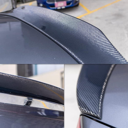 AeroBon Real Carbon Fiber Trunk Spoiler Compatible with 2007-2014 Infiniti G35, G37, G25, Q40 4-Door Sedan Rear Spoiler (SP Style) Sport Plus