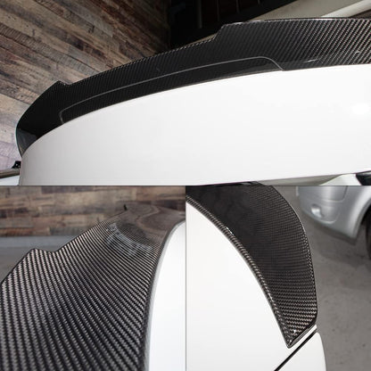 AeroBon Real Carbon Fiber Trunk Spoiler Compatible with 2015-2019 BMW X6 F16 X6M F86 Spoiler (H Style)