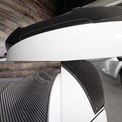 AeroBon Real Carbon Fiber Trunk Spoiler Compatible with 2018-2022 Honda Accord Spoiler (H Style)