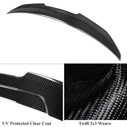 AeroBon Real Carbon Fiber Trunk Spoiler Compatible with 2022-2025 BMW 2 Series G42 Coupe and G87 M2 Spoiler (H Style)