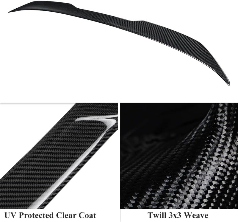 AeroBon Real Carbon Fiber Trunk Spoiler Compatible with 2019-2025 BMW 3 Series G20 Sedan G80 M3 Spoiler (Pro Competition Style)