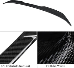 AeroBon Real Carbon Fiber Trunk Spoiler Compatible with 2019-2025 BMW 3 Series G20 Sedan G80 M3 Spoiler (Pro Competition Style)