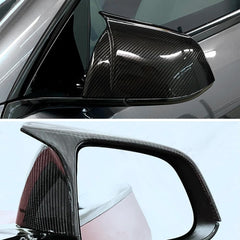 AeroBon Prepreg Dry Carbon Fiber Mirror Cap Overlays Compatible with 2020-2024 Tesla Model Y Mirror Caps (AB Style) Aero Blade