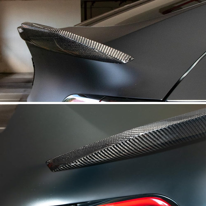 AeroBon Real Carbon Fiber Trunk Spoiler Compatible with 2024-2026 Tesla Model 3 Highland Rear Spoiler (GC Style) Grand Curve
