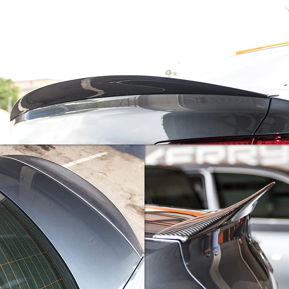 AeroBon Real Carbon Fiber Trunk Spoiler Compatible with 2012-2015 Audi A4 (B8.5) Sedan (HK Style)