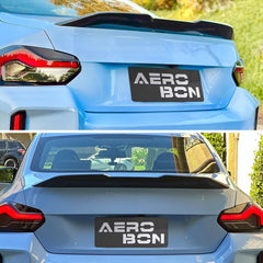 AeroBon Real Carbon Fiber Trunk Spoiler Compatible with 2022-2025 BMW 2 Series G42 Coupe and G87 M2 Spoiler (MP Style)