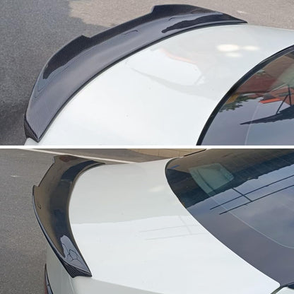AeroBon Real Carbon Fiber Trunk Spoiler Compatible with 2020-2025 Nissan Sentra Rear Spoiler (H Style) High Kick