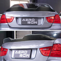 AeroBon Real Carbon Fiber Trunk Spoiler Compatible with 2005-2012 BMW 3-Series E90 Sedan E90 M3 Sedan Spoiler (MP Style 2024)