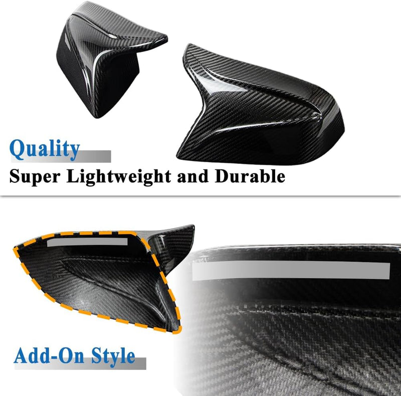 AeroBon Prepreg Carbon Fiber Mirror Cap Overlay Compatible with 2024-2026 Tesla Model 3 Highland Mirror Caps