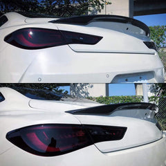 AeroBon Real Carbon Fiber Trunk Spoiler Compatible with 2017-2023 Infiniti Q60 Q60S Coupe Spoiler (JP Style)