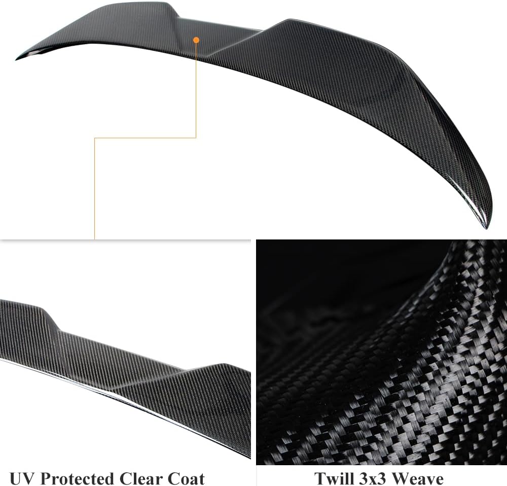 AeroBon Real Carbon Fiber Trunk Spoiler Compatible with 2007-2014 Infiniti G35, G37, G25, Q40 4-Door Sedan Rear Spoiler (MP Style) Motorsport Performance