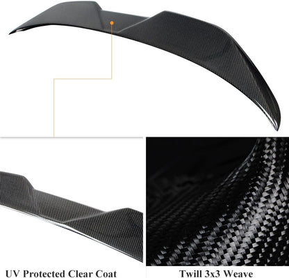 AeroBon Real Carbon Fiber Trunk Spoiler Compatible with 2007-2014 Infiniti G35, G37, G25, Q40 4-Door Sedan Rear Spoiler (MP Style) Motorsport Performance