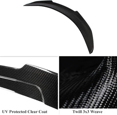 AeroBon Real Carbon Fiber Trunk Spoiler Compatible with 2018-2022 Honda Accord Spoiler (H Style)