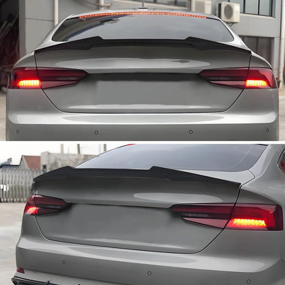 AeroBon Real Carbon Fiber Trunk Spoiler Compatible with 2018-2024 Audi A5 S5 RS5 Spoiler B9 Coupe 2-Door (MV Style)