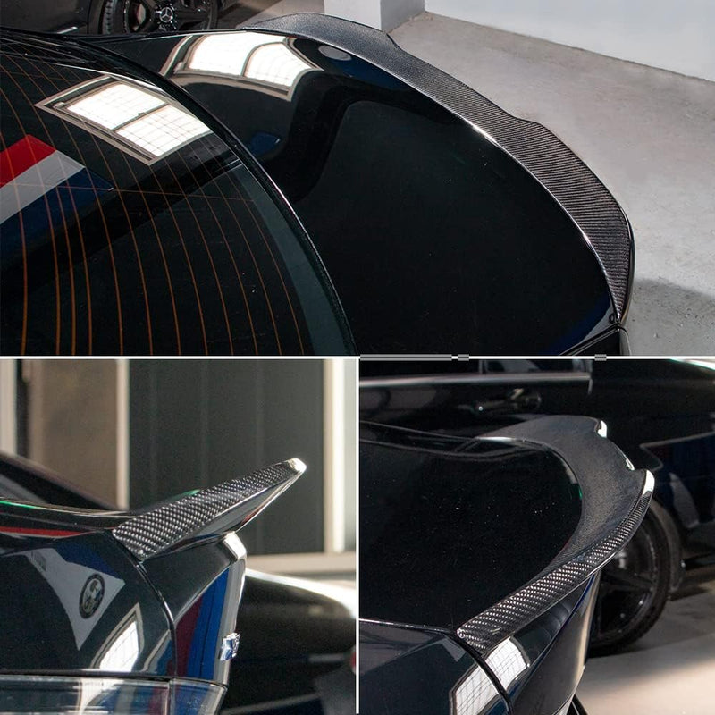 AeroBon Real Carbon Fiber Trunk Spoiler Compatible with 2017-2023 BMW 5 Series G30 Sedan F90 M5 Spoiler (Pro Style)