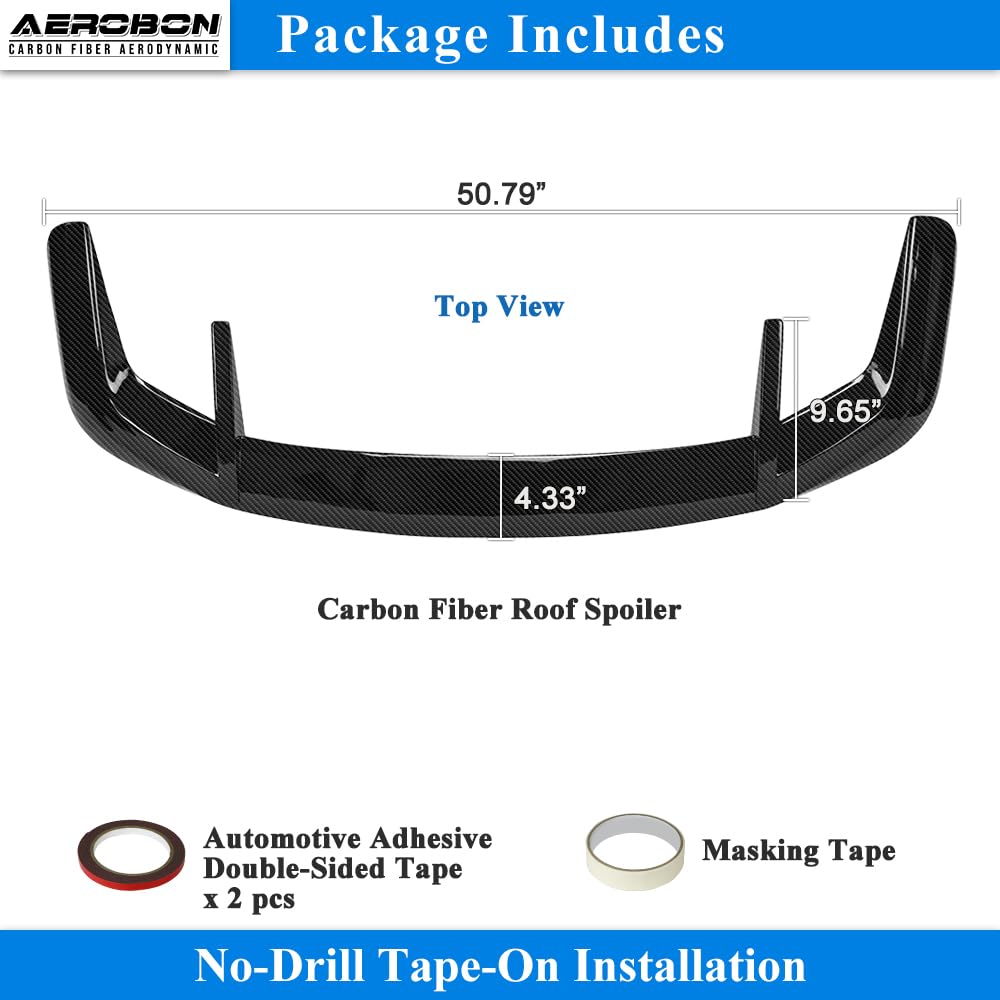 AeroBon Real Carbon Fiber Rear Roof Spoiler for 2019-2026 BMW X5 G05