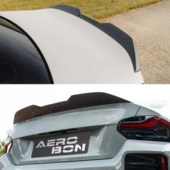 AeroBon Real Carbon Fiber Trunk Spoiler Compatible with 2022-2025 BMW 2 Series G42 Coupe and G87 M2 Spoiler (MP Style)