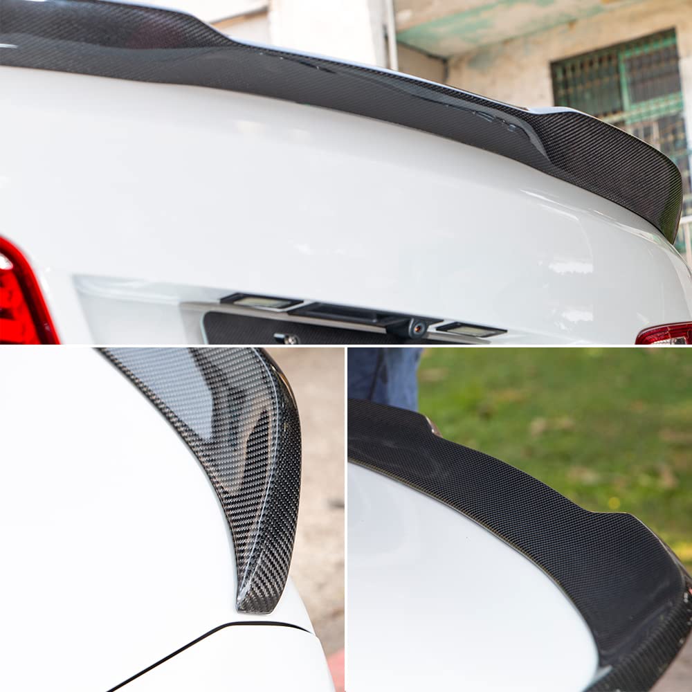 AeroBon Real Carbon Fiber Trunk Spoiler Compatible with 2010-2016 BMW 5 Series F10 Sedan F10 M5 Spoiler (Pro Competition Style)
