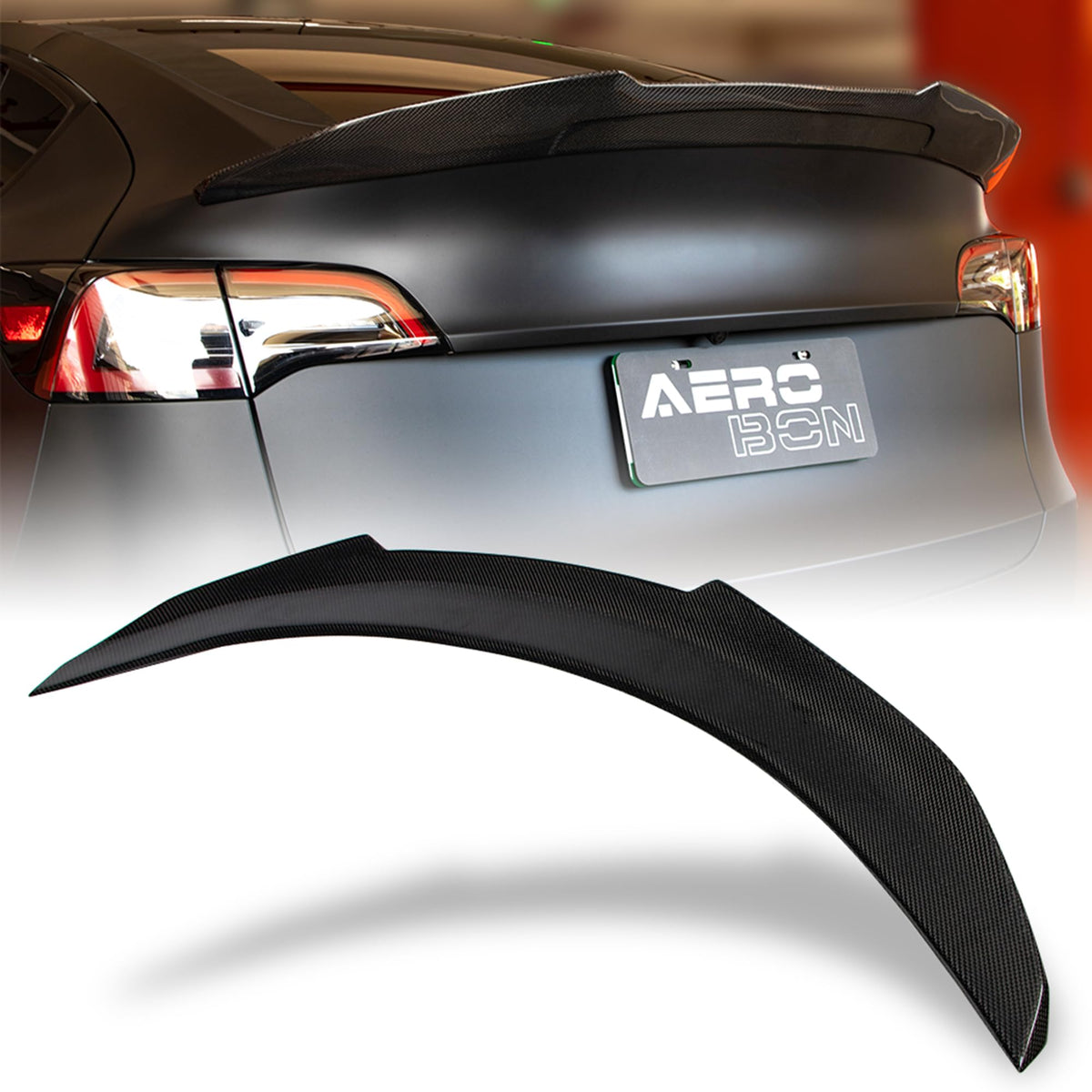 AeroBon Carbon Fiber Trunk Spoiler Tesla Model Y (2020-2024) H - main hero view