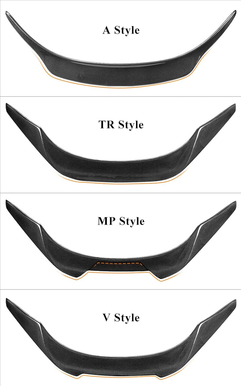 AeroBon Real Carbon Fiber Trunk Spoiler Compatible with 2020-2025 Toyota GR Supra A90 A91 Spoiler (TR Style)