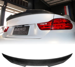 AeroBon Real Carbon Fiber Trunk Spoiler Compatible with 2014-2020 BMW 4-Series F36 Spoiler Gran Coupe 4-Door (H Style)