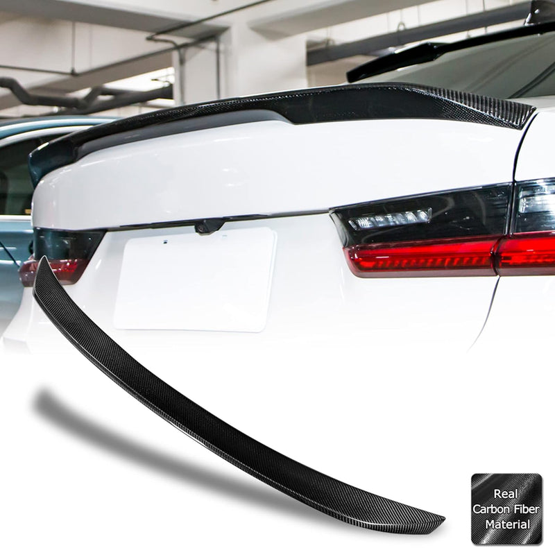 AeroBon Real Carbon Fiber Trunk Spoiler Compatible with 2019-2025 BMW 3 Series G20 Sedan G80 M3 Spoiler (G20 MP Style)
