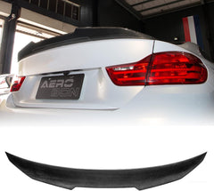 AeroBon Real Carbon Fiber Trunk Spoiler Compatible with 2013-2020 BMW 4 Series F32 Coupe Spoiler (H Style)