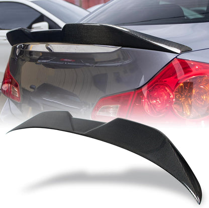 AeroBon Real Carbon Fiber Trunk Spoiler Compatible with 2007-2014 Infiniti G35, G37, G25, Q40 4-Door Sedan Rear Spoiler (MP Style) Motorsport Performance