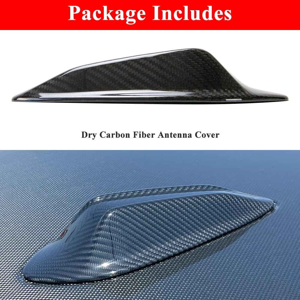 AeroBon Dry Carbon Fiber Antenna Cover Compatible with 2023-2025 BMW 2 Series G42 Coupe G87 M2, 3 Series G20 Sedan (LCI) G80 M3, 4 Series G22 Coupe G82 M4 Shark Fin Antenna Cover Cap