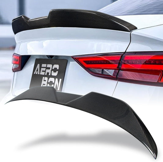 AeroBon Real Carbon Fiber Trunk Spoiler Compatible with 2013-2020 Audi A3 S3 RS3 Spoiler 8V Sedan (MP Style)