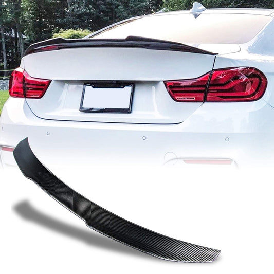AeroBon Real Carbon Fiber Trunk Spoiler Compatible with 2013-2020 BMW 4 Series F33 Convertible Spoiler and F83 M4 Convertible Spoiler (H Style)