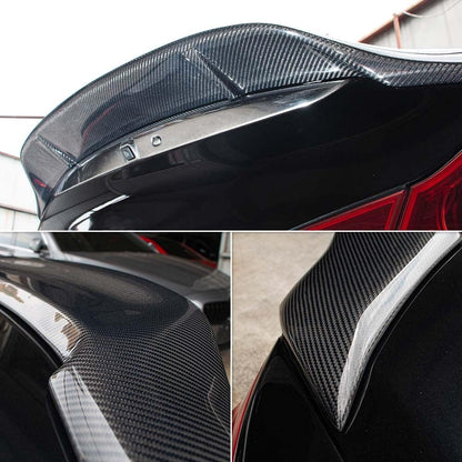 AeroBon Real Carbon Fiber Trunk Spoiler Compatible with 2007-2014 Infiniti G35, G37, G25, Q40 4-Door Sedan Rear Spoiler (RT Style) Race Tail