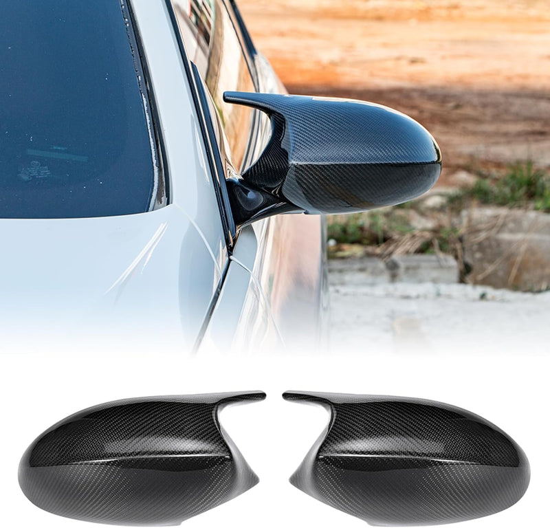 AeroBon Real Carbon Fiber Side Mirror Covers Compatible with 2005-2008 BMW 3-Series E90 E91 E92 E93 (pre-LCI) / BMW 1-Series E81 E82 E87 E88 (Pre-LCI) Mirror Caps