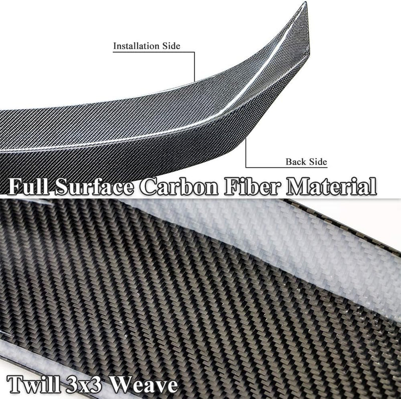 AeroBon Real Carbon Fiber Trunk Spoiler Compatible with 2014-2020 Lexus (XE30) IS250 IS300 IS350 Sedan (AR Style)