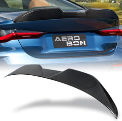 AeroBon Real Carbon Fiber Trunk Spoiler Compatible with 2021-2025 BMW 4 Series G22 Coupe and M4 G82 Coupe Spoiler (MP Style)