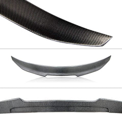 AeroBon Real Carbon Fiber Trunk Spoiler Compatible with 2017-2023 BMW 5 Series G30 Sedan F90 M5 Spoiler (H Style)