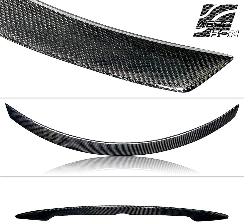 AeroBon Real Carbon Fiber Trunk Spoiler Compatible with 2017-2023 Infiniti Q60 Q60S Coupe Spoiler (JP Style)