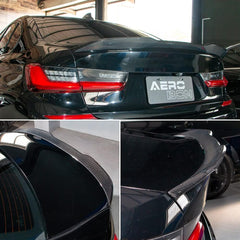 AeroBon Real Carbon Fiber Trunk Spoiler Compatible with 2019-2025 BMW 3 Series G20 Sedan G80 M3 Spoiler (Pro Competition Style)