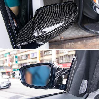 AeroBon Real Carbon Fiber Mirror Cover Compatible with 2021-2025 BMW 4-Series G22 430i Coupe, G23 430i Convertible, G26 430i Gran Coupe and i4 eDrive35 eDrive40 Mirror Cpas (Replacement Style)
