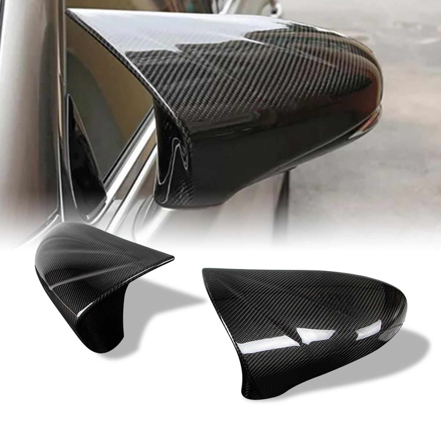 AeroBon CF Mirror Cap Overlays Lexus IS XE30 (2014-2020) - main hero view