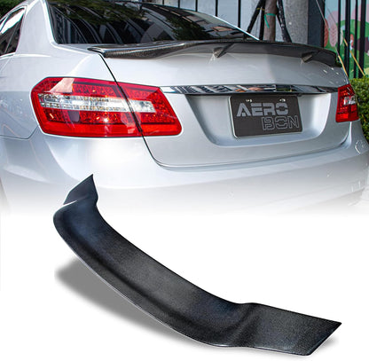 AeroBon Real Carbon Fiber Trunk Spoiler Compatible with 2010-2016 Mercedes E Class W212 Sedan Spoiler (R Style)