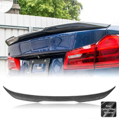 AeroBon Real Carbon Fiber Trunk Spoiler Compatible with 2017-2023 BMW 5 Series G30 Sedan F90 M5 Spoiler (Pro Style)