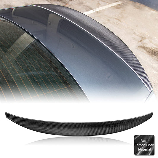 AeroBon Real Carbon Fiber Trunk Spoiler Compatible with 2012-2015 Audi A4 (B8.5) Sedan (HK Style)