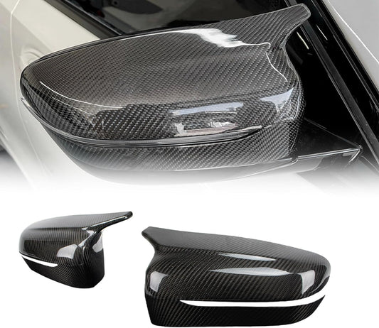 AeroBon Dry Carbon Fiber Mirror Cap Overlays Compatible with 2019-2025 BMW 3-Series G20 Sedan Mirror Cpas (Add-On Style)