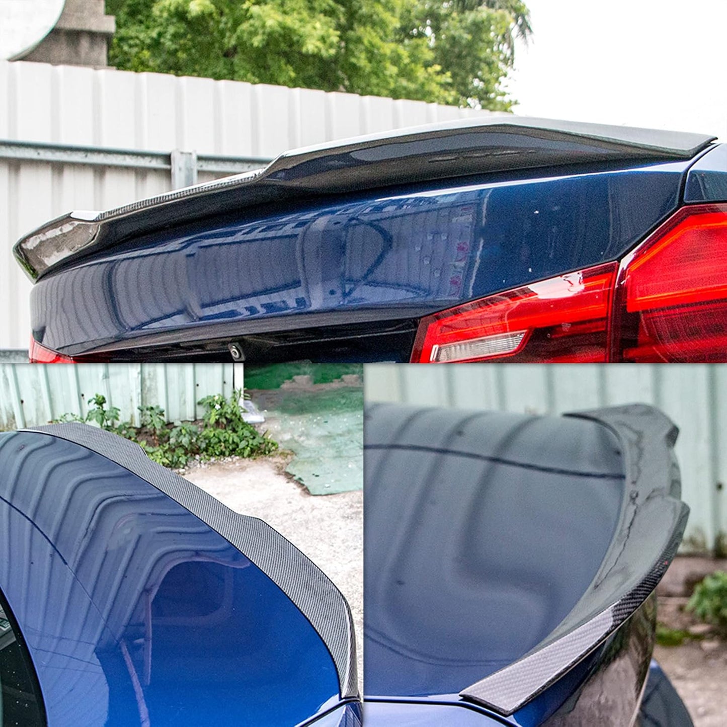 AeroBon Real Carbon Fiber Trunk Spoiler Compatible with 2017-2023 BMW 5 Series G30 Sedan F90 M5 Spoiler (CP Style) Competition Pro