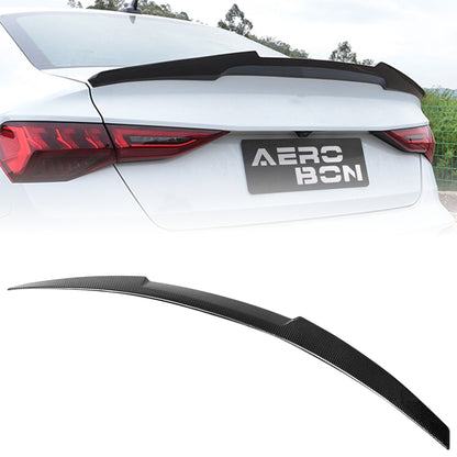AeroBon Real Carbon Fiber Trunk Spoiler Compatible with 2022-2026 Audi A3 S3 RS3 Spoiler 8Y Sedan Rear Spolier (MV Style) Motorsport Version