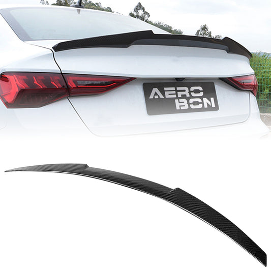 AeroBon Real Carbon Fiber Trunk Spoiler Compatible with 2022-2026 Audi A3 S3 RS3 Spoiler 8Y Sedan Rear Spolier (MV Style) Motorsport Version