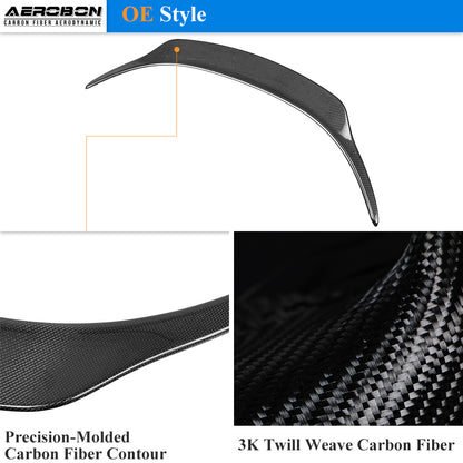 AeroBon Real Carbon Fiber Trunk Spoiler Compatible with 2020-2026 Toyota GR Supra A90 A91 Rear Spoiler (OE Style)